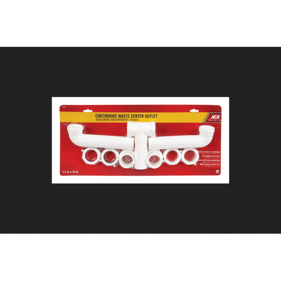 Ace 1-1/2 in. Dia. x 1-1/2 in. Dia. x 16 in. L Slip To Slip Plastic Continuous Waste Connector