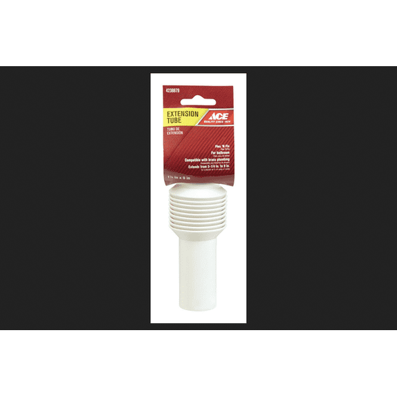 Ace 1-1/4 in. Dia. x 7 in. L Plastic Flanged Form 'N Fit Tailpiece