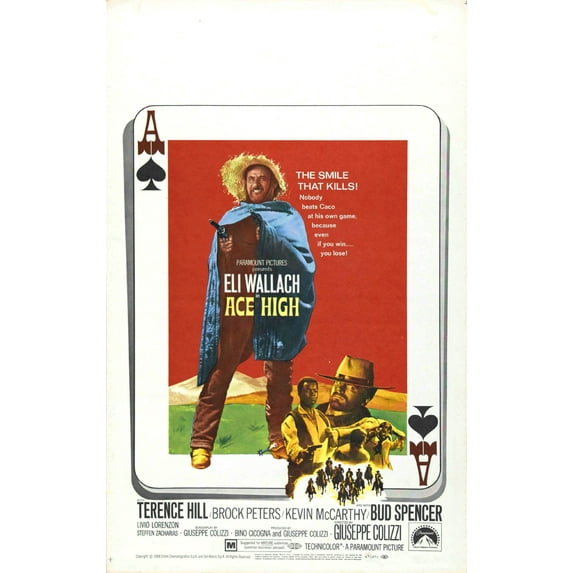 Ace Ace High Movie poster Metal Sign 8inx 12in Print on Metal 8x12 Square Adults AB Posters