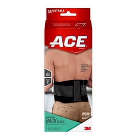 Ace Adjustable Brace Moderate Stabilizing Support Lower Back, Black, 1Ct, 2-Pack
