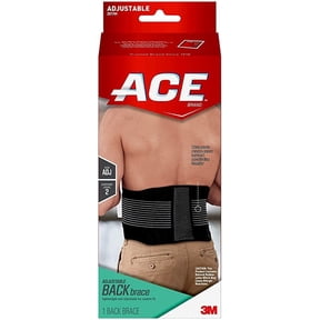Ace Adjustable Brace Moderate Stabilizing Support Lower Back, Black, 1Ct