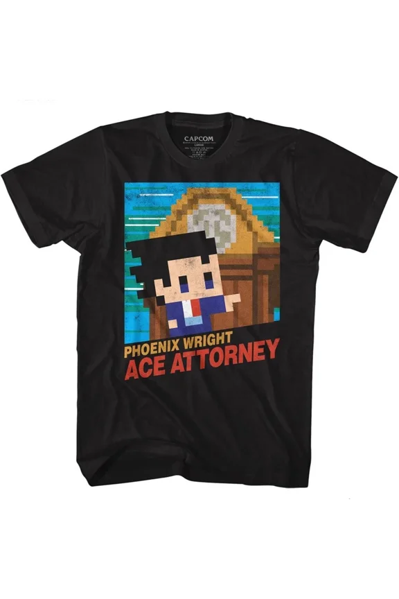 Ace Attorney - 8Bit Cover - Short Sleeve - Adult - T-Shirt