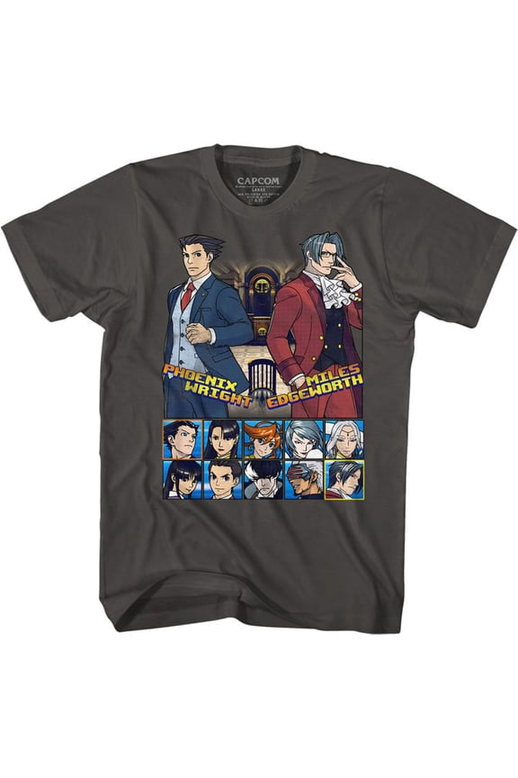 Ace Attorney Choose Your Fighter Smoke Adult T-Shirt
