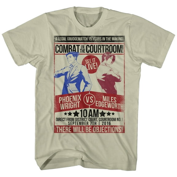 Ace Attorney Fight Khaki Heather Adult T-Shirt