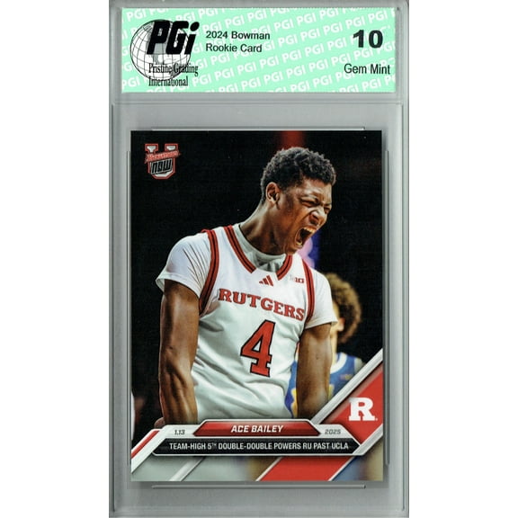 Ace Bailey 2024 Bowman University Now #46 Double Double Rookie Card PGI 10
