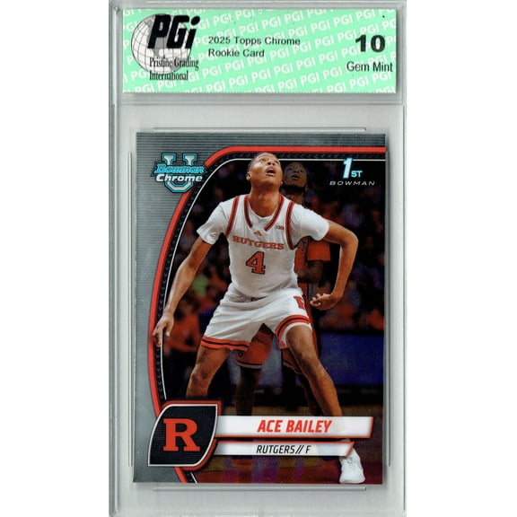 Ace Bailey 2025 Bowman Draft Chrome #1 Rutgers Rookie Card PGI 10