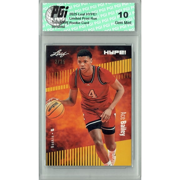 Ace Bailey 2025 Leaf HYPE! #178 Gold 25 Made Rookie Card PGI 10