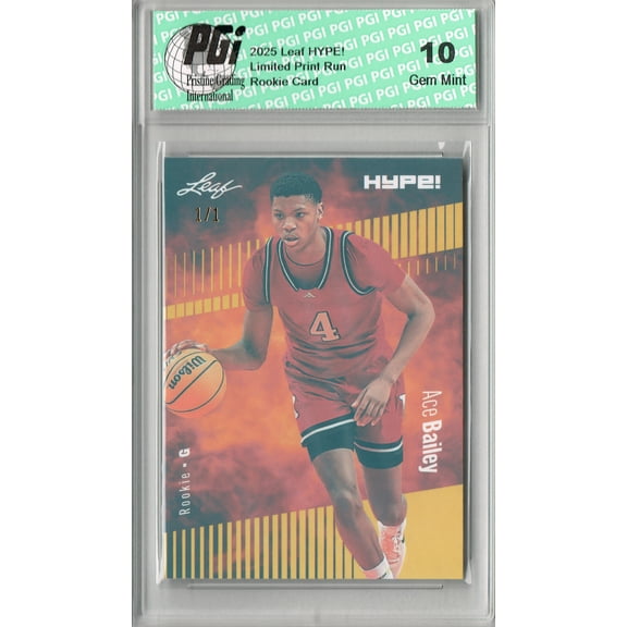 Ace Bailey 2025 Leaf HYPE! #178 Gold Shimmer 1 of 1 Rookie Card PGI 10