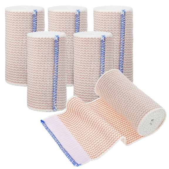Ace Bandage, 6 Rolls Elastic Bandage Sports Wraps Ace Wrap Stretch Bandage Wrap For Wrist Ankle Knee Legs Shoulder Feet