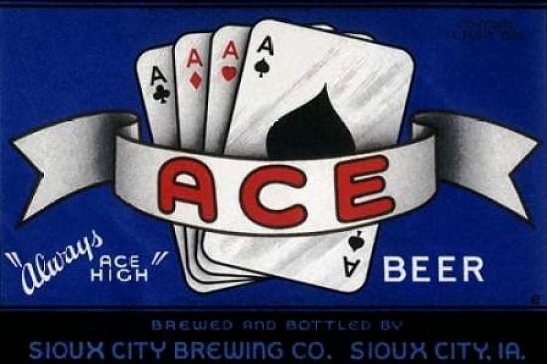 Ace Beer Canvas Art - Vintage Booze Labels (24 x 36)