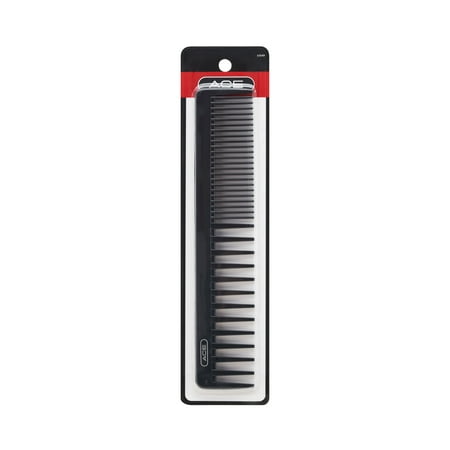 Ace® Bi-function Comb with Coarse Teeth and Regular Teeth in Black