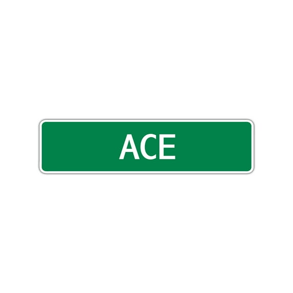 Ace Boys Children Name Letter Printed Plaque Decoration Label Indoor Outdoor Wall Novelty Aluminum Sign 4"x13.5"