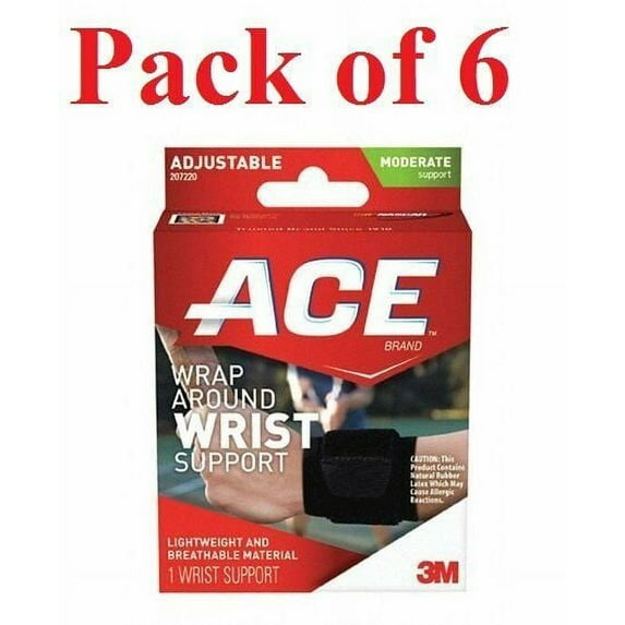 Ace Brand Wrap Around Support Lightweight & Breathable Material, 6-Pack