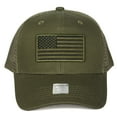 thumbnail image 1 of Ace Cap Men's Embroidered US Flag Mesh Panel Hat Cap Olive OS, 1 of 3
