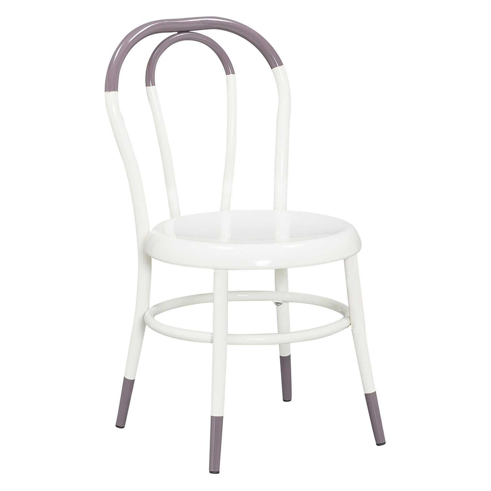 Ace Casual Furniture Ellie White Kids Bistro Chair in Dipped Dusty