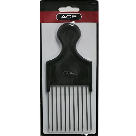 Ace Creates Volume for Your Hair Wide Tooth Metal Pick Comb, Detangling, Black