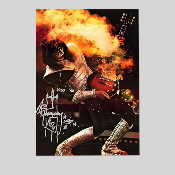 Ace Frehley Autographed Signed Poster Size 24''x36''-Gategoo