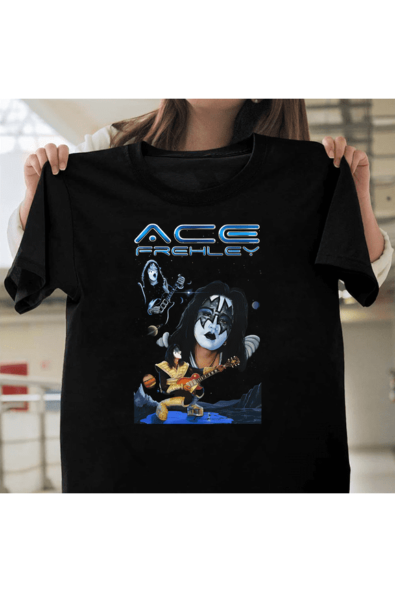 Ace Frehley Kiss Guitarist Spaceman Rock N Roll Legend Vintage Music Merch Unisex T-Shirt, Size Up to 5XL