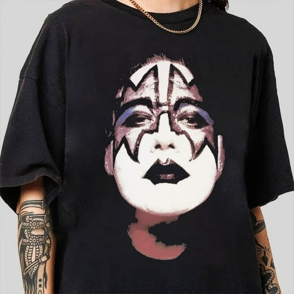 Ace Frehley Shirt, Ace Frehley Shirt, Rock and Roll Legend Tee, Ace Frehley Solo Album,Black Color,Size XL