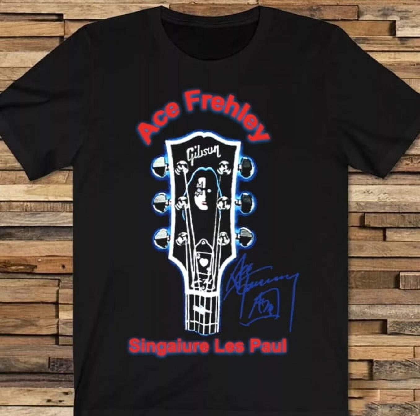 Kisses Band Ace Frehley Signatures 3D Full Size Shirt Unisex