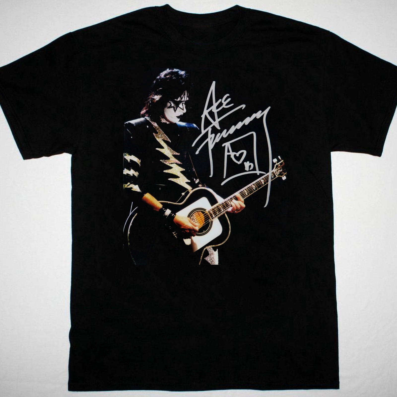 T-shirt Vintage Ace Frehley (KISS) - Taille XL - Noir - Coton - Impression Graphique