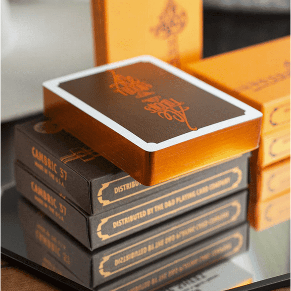 Ace Fulton 10 Year Anniversary Tobacco Brown (Orange Gilded) Playing Cards