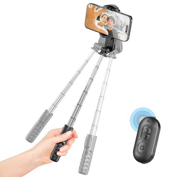 Ace Gimbal Stabilizer 1Axis for iPhone/Cell Phone/Smartphone/Android with Remote Control&Light, Portable Gimbal Tripod Auto Balance Handheld Selfie Stick for Video Recording, Vlogging, Live Streaming