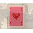 thumbnail image 1 of Ace Of Hearts Valentines Day Art, Pink Wall Art Valentines Decor, Preppy Valentines Day Decor, Valentines Day Pink Decor Wall Art, Modern Wall Decor, 16x24 UNFRAMED, 1 of 2