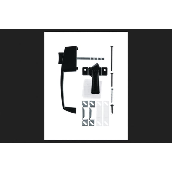 Ace Interior/Exterior Steel Black Push Button Latch