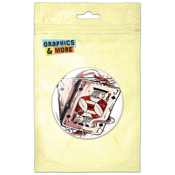 Ace Jack of Spades Deck Cards Poker Gambling Pinback Button Pin Badge