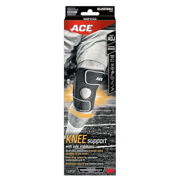 Ace Knee Support with Side Stabilizers, Adjustable, 0.25 Pound