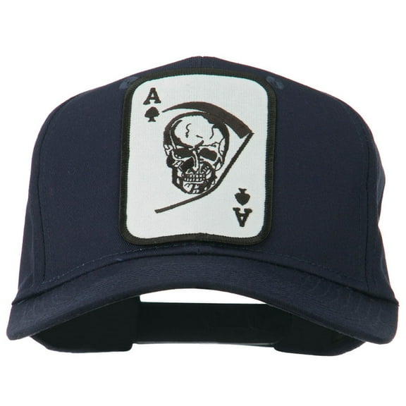 Ace Military Card Patched Solid Twill Cap - Navy OSFM