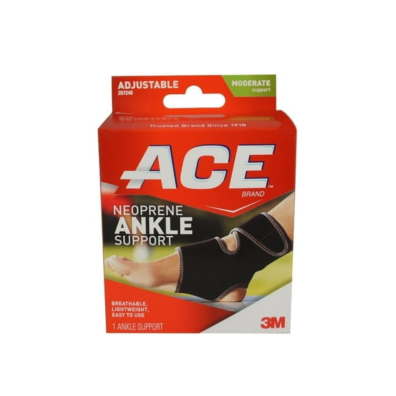 Ace Neoprene Anl;e Support Adjustable elastic bandages, Moderate Support