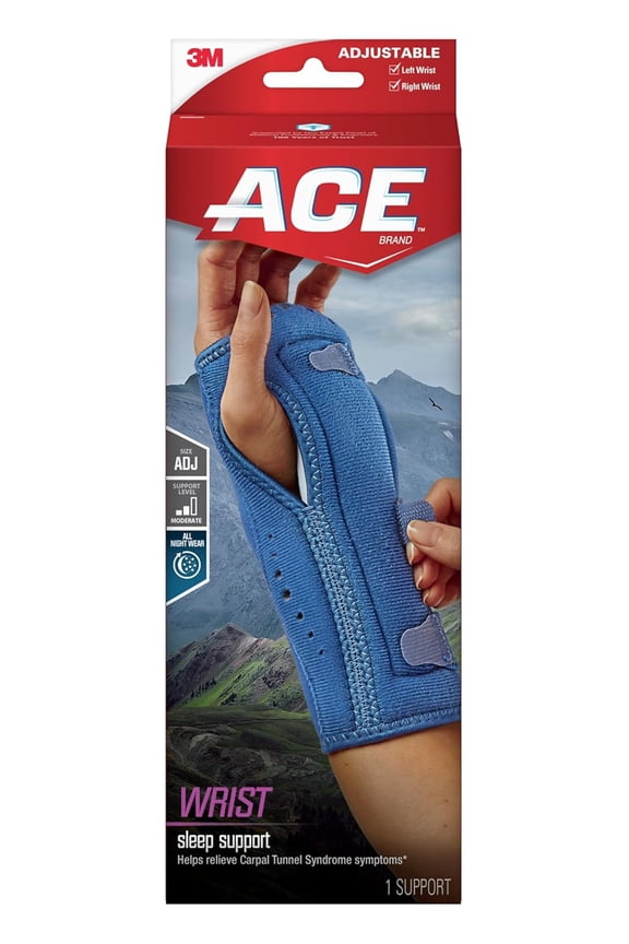 Ace Night Wrist Sleep Support, Adjustable - 1 Ea, 3-Pack
