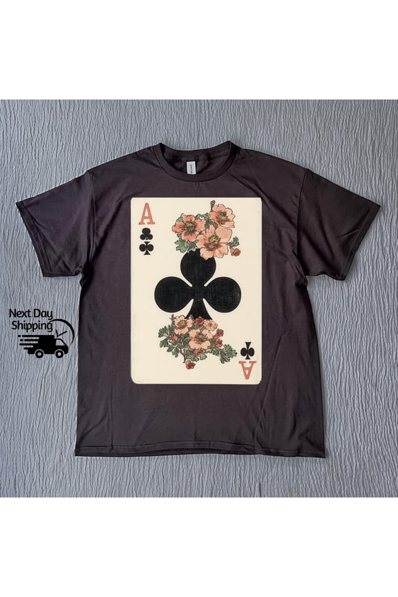 Ace Of Clubs Shirt, Retro Playing Cards T-Shirt, Retro Distressed Tee, Man Gift, Young Men