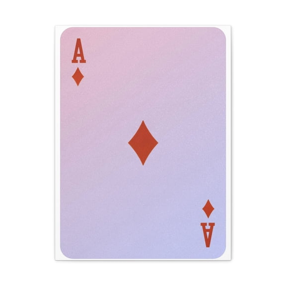 Ace Of Diamonds Playing Card Canvas Wall Art for Home Decor Ready-to-Hang