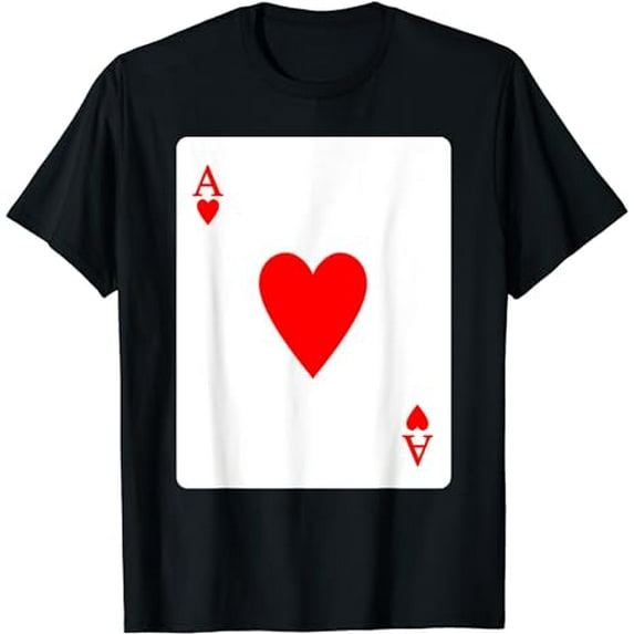 Ace Of Hearts Playing Card Group Costume Poker Player T-Shirt