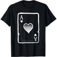 thumbnail image 1 of Ace Of Hearts Playing Cards Poker Halloween Costume T Shirt T-Shirt, 1 of 3