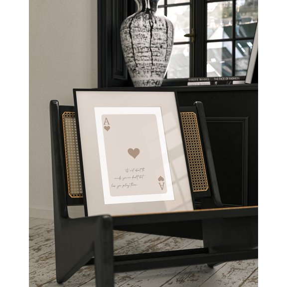 Ace Of Hearts Print Playing Card Beige Ace Card Wall Decor Bar Decor Kitchen Print Gift Kitchen Aesthetic Decor Modern Home, Unframed Paper Print