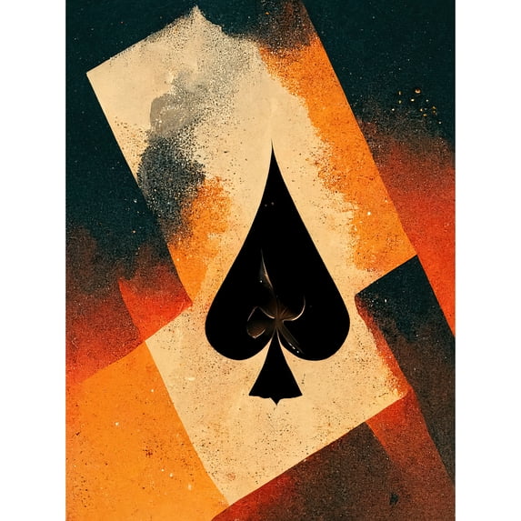 Ace Of Spades Card Casino Poker Abstract Unframed Wall Art Print Poster Home Decor