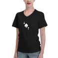 thumbnail image 1 of Ace Of Spades Poker Women'S V Neck T Shirts Black Small, 1 of 5