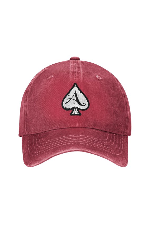 Ace Of Spades Unisex Adult Washed Denim Cotton Sport Outdoor Baseball Cap Adjustable Cowboy Baseball Hat