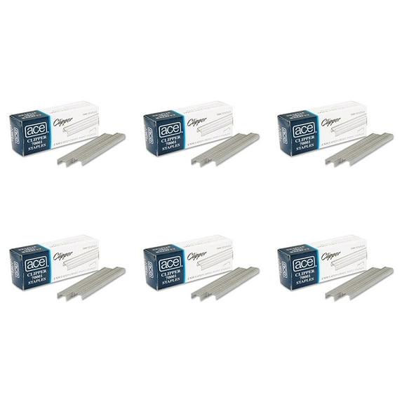Ace Office Products 70001 Staples, Undulated, For 07020 Clipper Plier, 5000/BX, 6 Packs