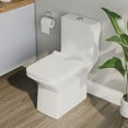 thumbnail image 1 of Ace One-Piece 0.8/1.28 GPF Dual-Flush Rectangular Floor Mounted Toilet in White (Seat Included), 1 of 15