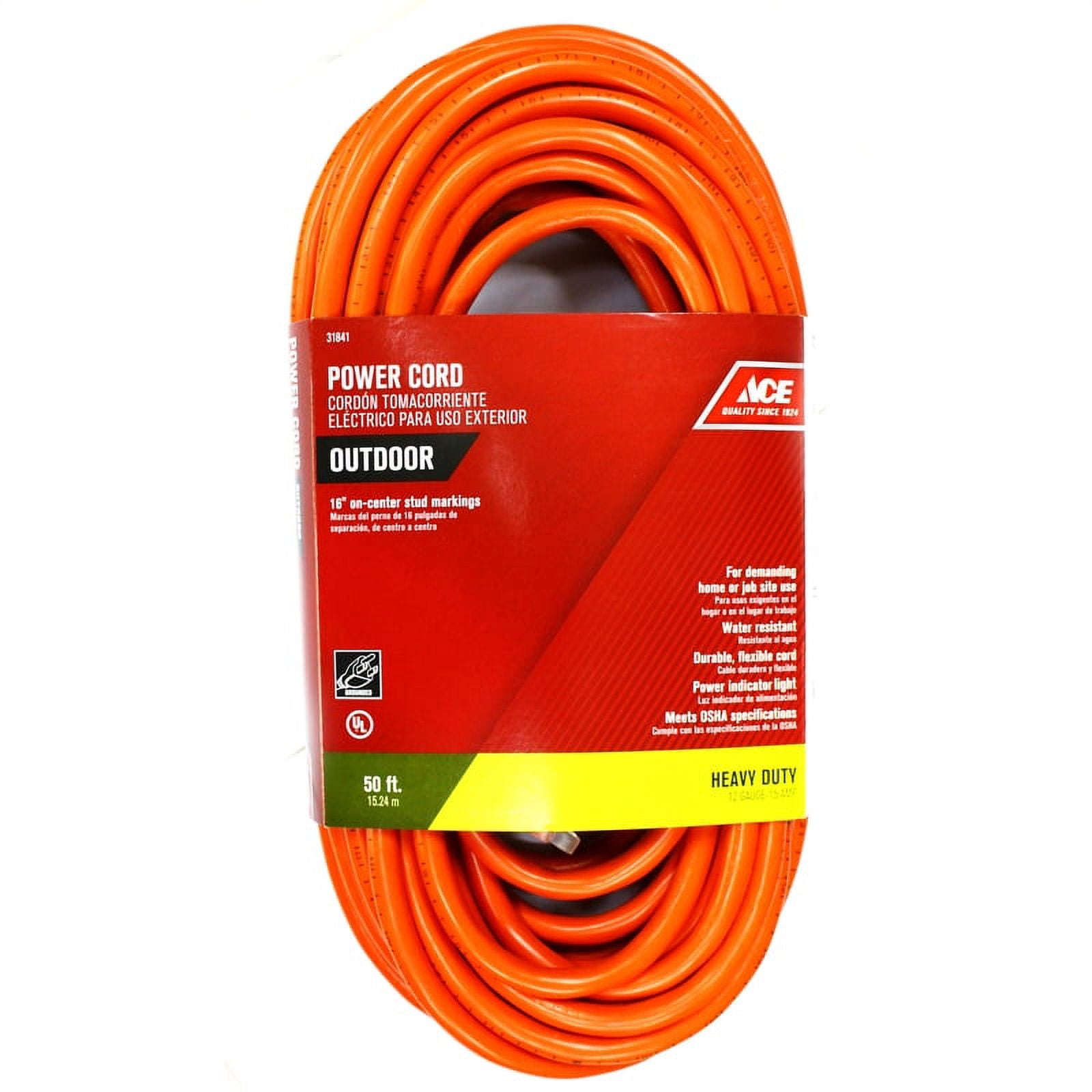 Ace Outdoor Extension Cord 06071AX309T002 - Walmart.com