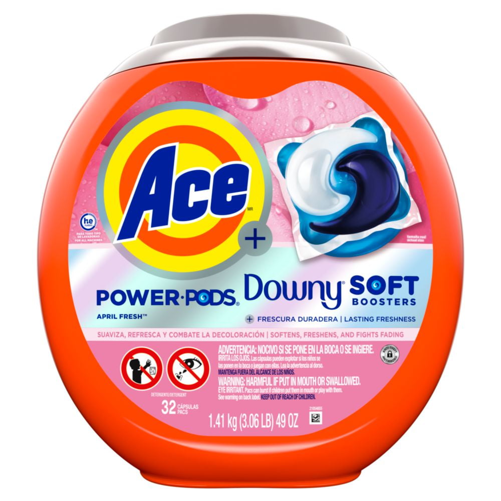 Ace Power Pods Detergent with Downy, Fresh Scent, 32 Loads