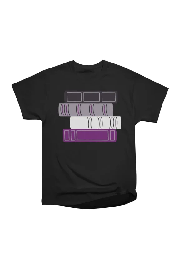 Ace Pride Book Stack T-Shirt Tee Gift For Him Merch For Her Apparel For Friend