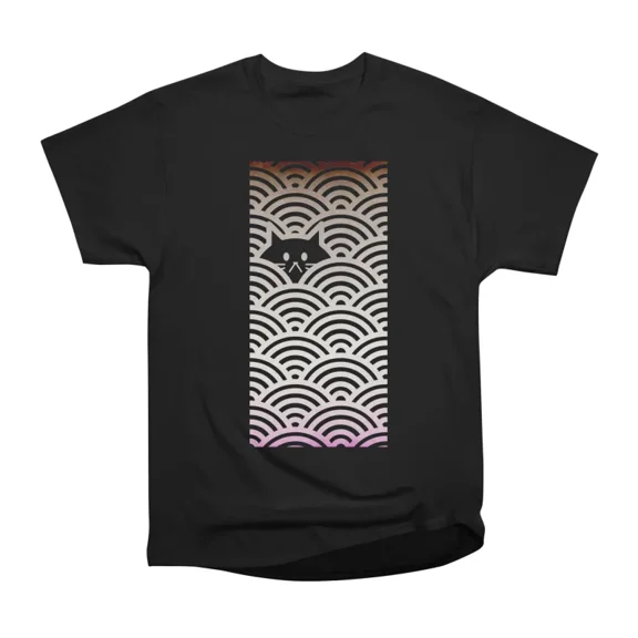Ace Pride Cat Waves T-Shirt Tee Gift For Him Merch For Her Apparel For Friend