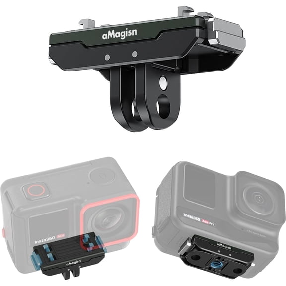 GAEKOL Insta360 Ace Pro Quick Release Mount, Snap-On Magnetic 2 Prong Mount and 1/4 Thread Mount for Insta360 Ace Pro / Insta360 Ace