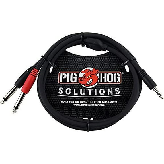 Ace Products Group PBS3410 10 ft. Stereo Breakout Cable, 3.5 mm to Dual 0.25 in.